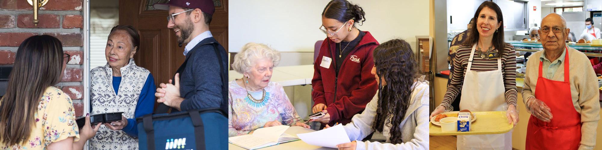 collage of different volunteers